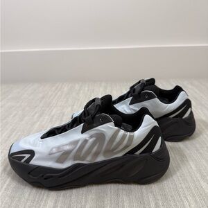 Yeezy Black and Light Blue Athletic Sneakers